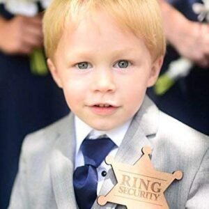Wooden Ring Bearer Badge - Ring Security