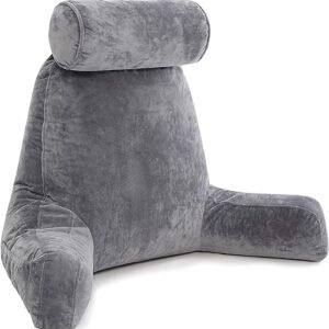 XXL Dark Grey Husband Pillow with Arms