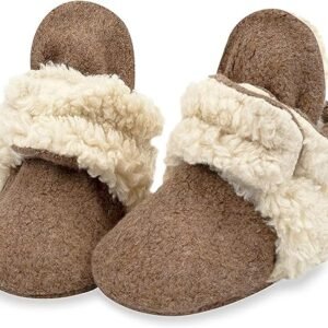 Zutano Fleece Baby Booties: Stay On!
